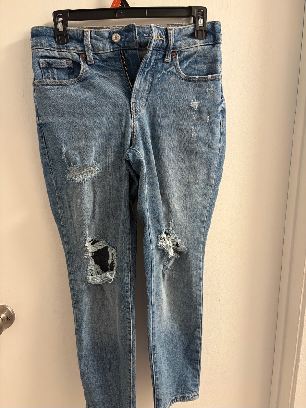 Old Navy Light Wash Ripped Skinny Jeans